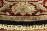 8' x 8' Hand Knotted Rajasthan Round Wool Rug - Golden Nile