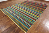 9 X 12 Hand Knotted Loribaft Super Gabbeh Wool Rug - Golden Nile