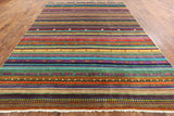 9' X 12' Loribaft Super Gabbeh Hand Knotted Wool Rug - Golden Nile