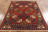 4' 11" X 6' 5" Handmade Ersari Oriental Wool Area Rug - Golden Nile