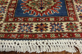 Super Fine Kazak Wool Runner Rug 2' X 6' - Golden Nile