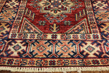 2' X 6' Hand Knotted Runner Super Fine Kazak Wool Rug - Golden Nile