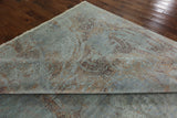 10' X 14' Abstract Design Oriental Wool & Silk Rug - Golden Nile