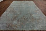 10' X 14' Abstract Design Oriental Wool & Silk Rug - Golden Nile