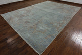 10' X 14' Abstract Design Oriental Wool & Silk Rug - Golden Nile