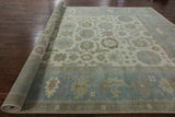 11' 5" X 17' 9" Oriental Oushak Hand Knotted Wool Rug - Golden Nile