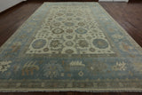 11' 5" X 17' 9" Oriental Oushak Hand Knotted Wool Rug - Golden Nile