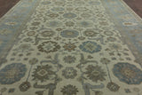11' 5" X 17' 9" Oriental Oushak Hand Knotted Wool Rug - Golden Nile