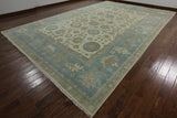 11' 5" X 17' 9" Oriental Oushak Hand Knotted Wool Rug - Golden Nile