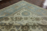 11' 5" X 17' 9" Oriental Oushak Hand Knotted Wool Rug - Golden Nile