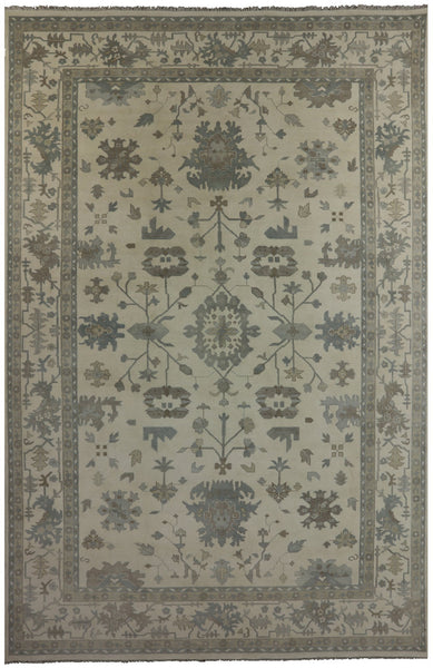 11' 11" X 18' 3"  Oriental Oushak Hand Knotted Wool Area Rug - Golden Nile