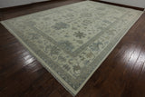 11' 11" X 18' 3"  Oriental Oushak Hand Knotted Wool Area Rug - Golden Nile