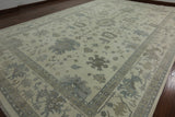 11' 11" X 18' 3"  Oriental Oushak Hand Knotted Wool Area Rug - Golden Nile