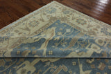 10' X 10' Oriental Hand Knotted Oushak Square Wool Rug - Golden Nile