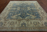 10' X 10' Oriental Hand Knotted Oushak Square Wool Rug - Golden Nile