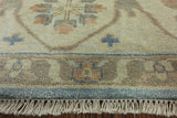 10' X 10' Oriental Hand Knotted Oushak Square Wool Rug - Golden Nile