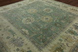 10' X 10' Handmade Oriental Square Wool Oushak Rug - Golden Nile