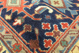 12' X 15' Traditional Heriz Hand Knotted Oriental Wool Rug - Golden Nile