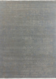 Modern Hi-Lo Pile Wool & Silk Hand Knotted Rug 9' X 12' - Golden Nile