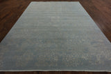 Modern Hi-Lo Pile Wool & Silk Hand Knotted Rug 9' X 12' - Golden Nile