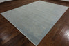 Modern Hi-Lo Pile Wool & Silk Hand Knotted Rug 9' X 12' - Golden Nile
