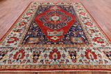 Red Fine Serapi Hand Knotted Wool Area Rug - 9' 1" X 12' 0" - Golden Nile