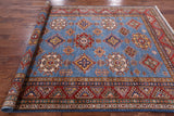 Blue Super Kazak Hand Knotted Area Rug - 5' 11" X 8' 0" - Golden Nile