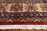 Red Super Kazak Hand Knotted Wool Area Rug - 6' 8" X 9' 7" - Golden Nile