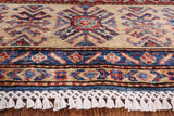 Blue Super Kazak Hand Knotted Wool Area Rug - 4' 10" X 6' 10" - Golden Nile