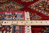 Super Kazak Hand Knotted Wool Area Rug - 4' 0" X 6' 1" - Golden Nile