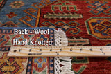 Super Kazak Hand Knotted Oriental Area Rug - 4' 1" X 5' 8" - Golden Nile