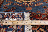 Super Kazak Handmade Runner Oriental Wool Area Rug - 3' 3" X 11' 9" - Golden Nile