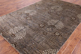 Undyed Natural Hand Knotted Oriental Wool Rug - 6' 7" X 9' 10" - Golden Nile