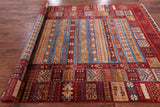 Tribal Persian Gabbeh Hand Knotted Wool Area Rug - 6' 10" X 9' 5" - Golden Nile