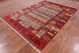 Tribal Persian Gabbeh Hand Knotted Wool Area Rug - 6' 10" X 9' 5" - Golden Nile