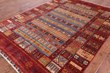 Tribal Persian Gabbeh Hand Knotted Wool Area Rug - 6' 10" X 9' 5" - Golden Nile