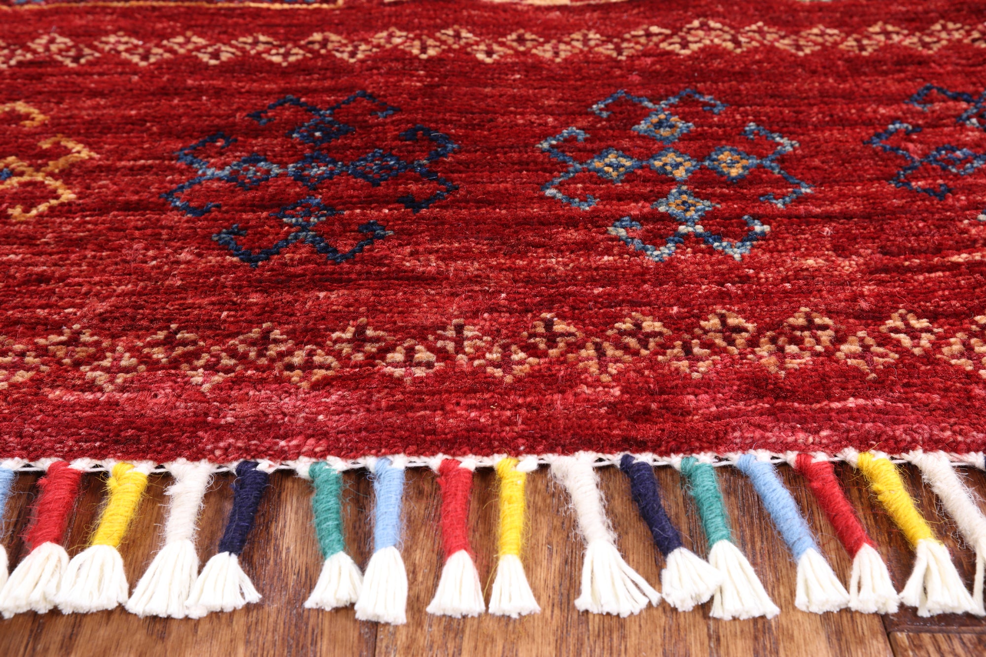 Tribal Persian Gabbeh Hand Knotted Wool Area Rug - 6' 10" X 9' 5" - Golden Nile