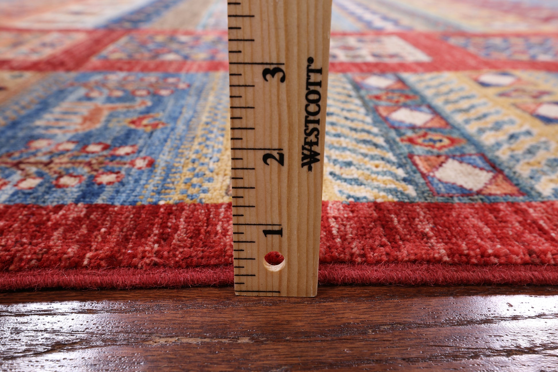 Tribal Persian Gabbeh Handmade Wool Rug - 7' 0" X 9' 6" - Golden Nile