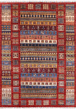 Tribal Persian Gabbeh Handmade Wool Rug - 7' 0" X 9' 6" - Golden Nile