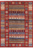 Tribal Persian Gabbeh Handmade Wool Rug - 7' 0" X 9' 6" - Golden Nile