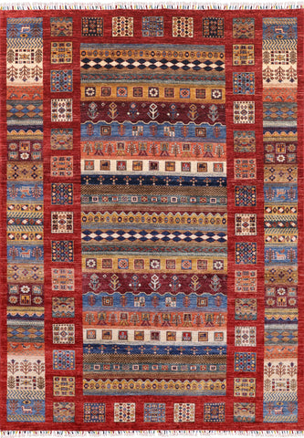 Tribal Persian Gabbeh Handmade Wool Rug - 7' 0