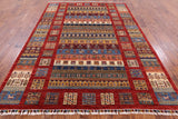 Tribal Persian Gabbeh Handmade Wool Rug - 7' 0" X 9' 6" - Golden Nile