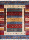 Tribal Persian Gabbeh Hand Knotted Wool Rug - 5' 11" X 7' 11" - Golden Nile