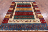 Tribal Persian Gabbeh Hand Knotted Wool Rug - 5' 11" X 7' 11" - Golden Nile