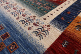Tribal Persian Gabbeh Handmade Wool Rug - 5' 7" X 7' 11" - Golden Nile