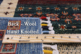 Tribal Persian Gabbeh Handmade Wool Rug - 5' 7" X 7' 11" - Golden Nile