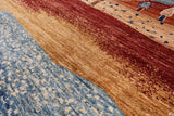 Tribal Persian Gabbeh Hand Knotted Wool Rug - 5' 9" X 7' 9" - Golden Nile
