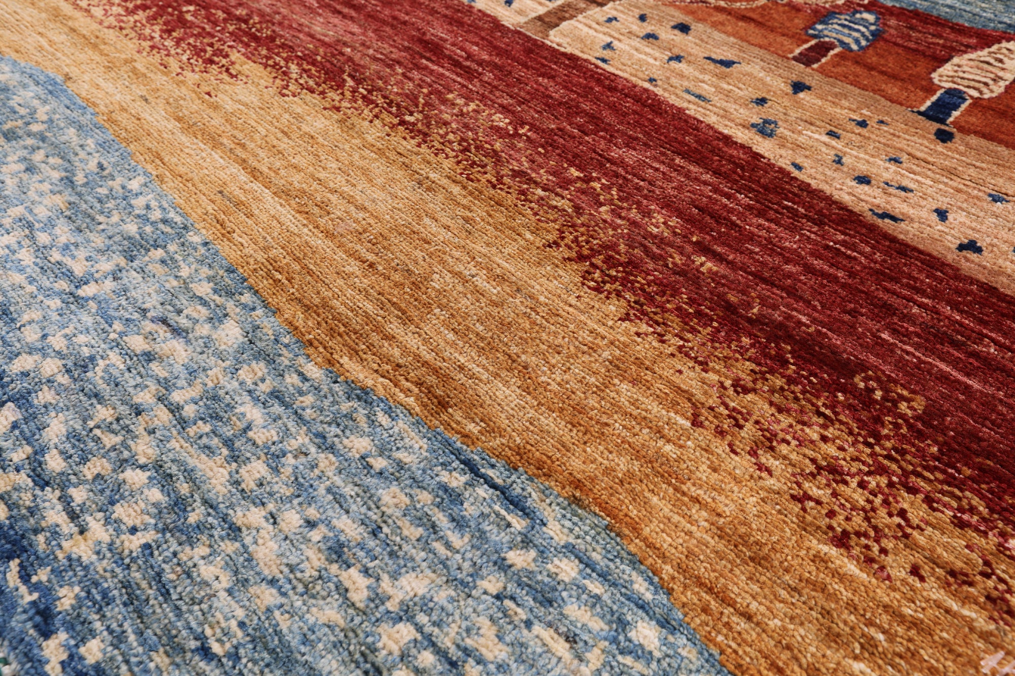 Tribal Persian Gabbeh Hand Knotted Wool Rug - 5' 9" X 7' 9" - Golden Nile
