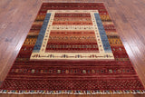 Super Gabbeh Handmade Oriental Wool Area Rug - 5' 8" X 8' 2" - Golden Nile