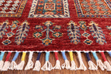 Super Gabbeh Hand Knotted Oriental Wool Runner Rug - 2' 9" X 10' - Golden Nile